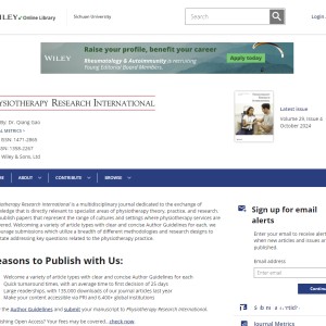 Physiotherapy Research International特刊征稿
